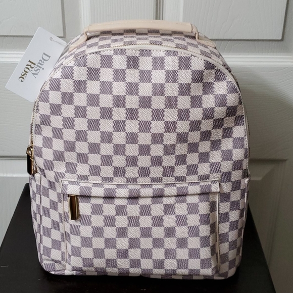 daisy rose checkered backpack